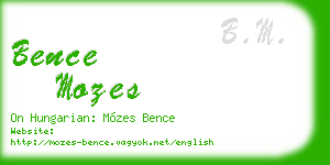 bence mozes business card